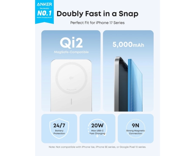 ANKER Nano 5000mAh, 20W, MagSafe Power Bank beli  second image