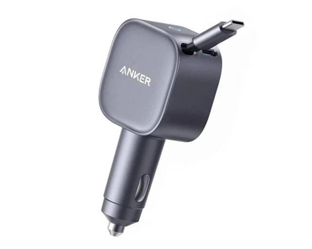 ANKER Nano 75W, sa ugrađenim USB-C kablom na izvlačenje i USB-C portom, auto punjač  second image