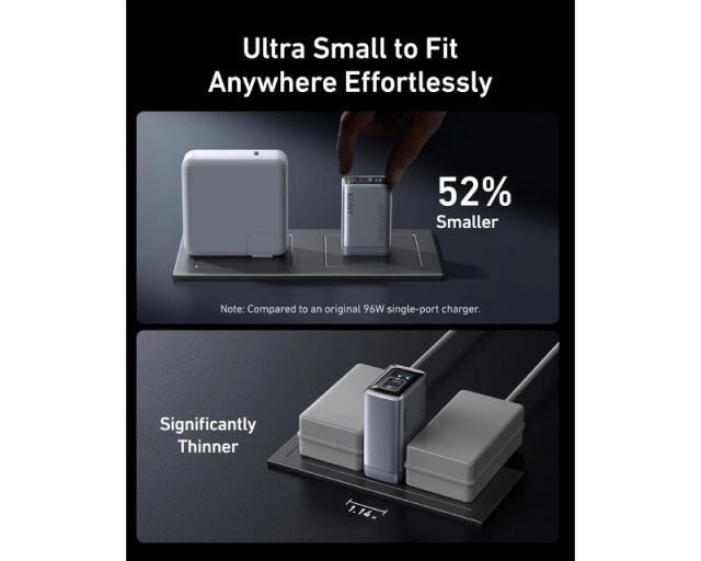 ANKER Prime 100W GaN zidni brzi punjač, 3-porta (2x USB-C i 1x USB-A) srebrni  second image