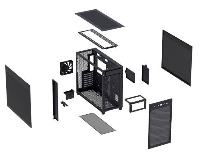 ASUS PRIME AP303 MESH BLACK micro-ATX kućište crno  second image