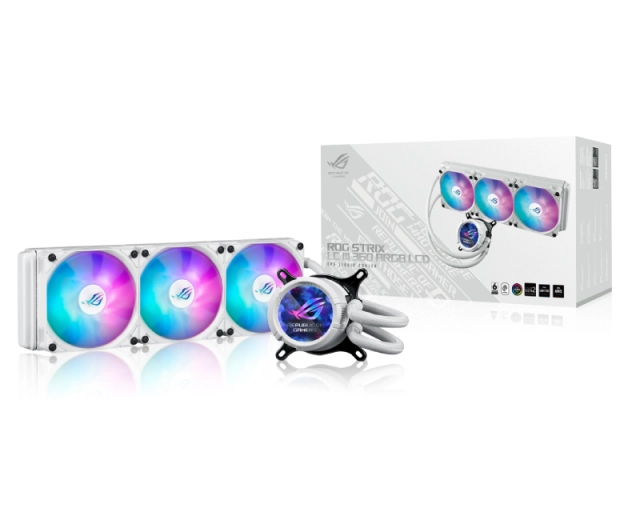 ASUS ROG STRIX LC III 360 ARGB LCD WHT vodeno hlađenje belo  second image
