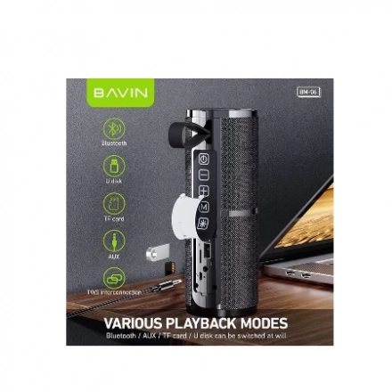 Bavin bluetooth zvučnik 8W crvena - BM-06 second image