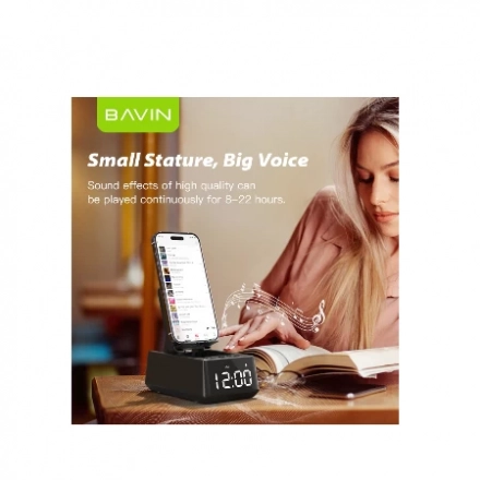 Bavin bluetooth zvučnik/stalak crna - BM-07 second image