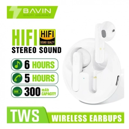 Bavin Earbuds Wireless slušalice + kabl type-C bela second image
