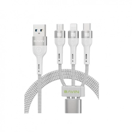 Bavin kabl 18W 3 in 1 Micro, type-C, lightning bela - CB365