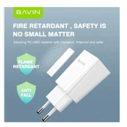 Bavin punjač 2.4A USB-A + kabl type-C bela - PC895Y second image