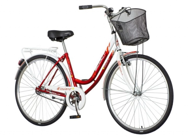 Bicikl city scout lowland 28" 18" v-brake  kontra favorit 155-178cm (s/m) crveno beli