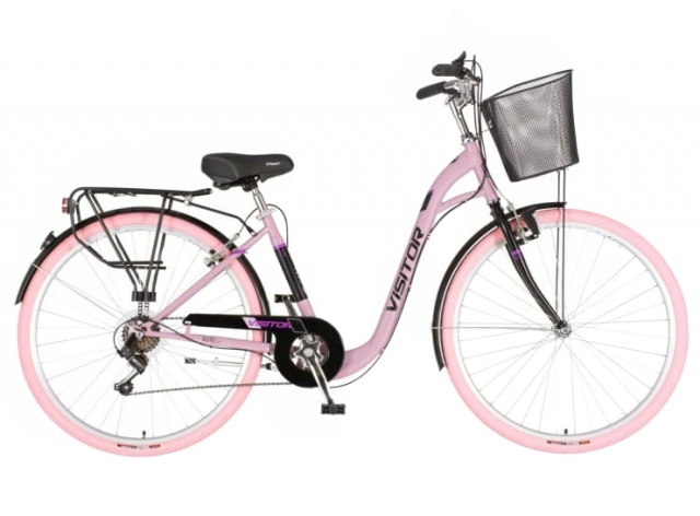 Bicikl fashion visitor elite 28" 20" v-brake  6 brzina 167-192cm (l/xl) roze second image