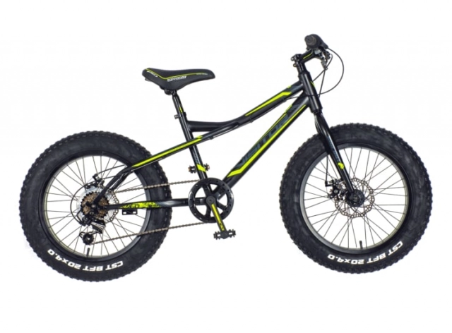Bicikl fatbike visitor fat bike 20" 14" prednji i zadnji disk 6 brzina 142-165cm (s) crno žuti polu  second image