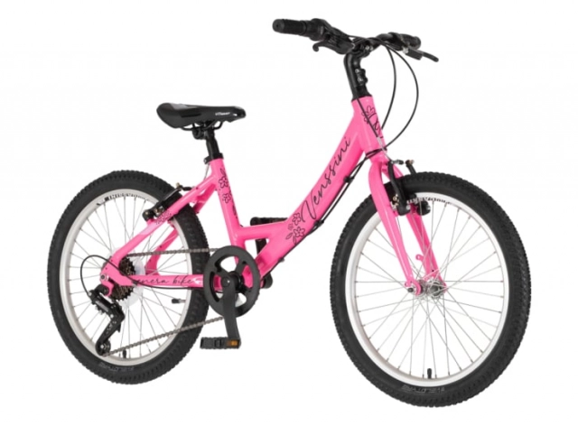 Bicikl junior 20 venssini parma alu 20" alu 12" v-brake 6 brzina 132-155cm (xs) roze