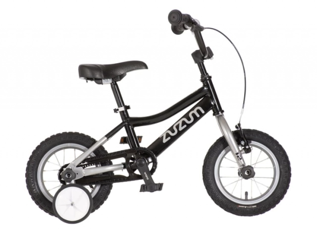 Bicikl kids zuzum 12" 8" v-brake  kontra 95-115cm (12") crni hrom uv