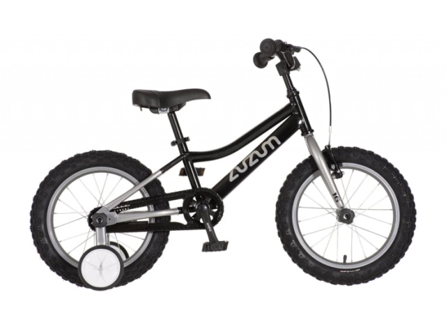Bicikl kids zuzum 16" 9" v-brake  kontra 105-125cm (16") crni  hrom uv sjaj