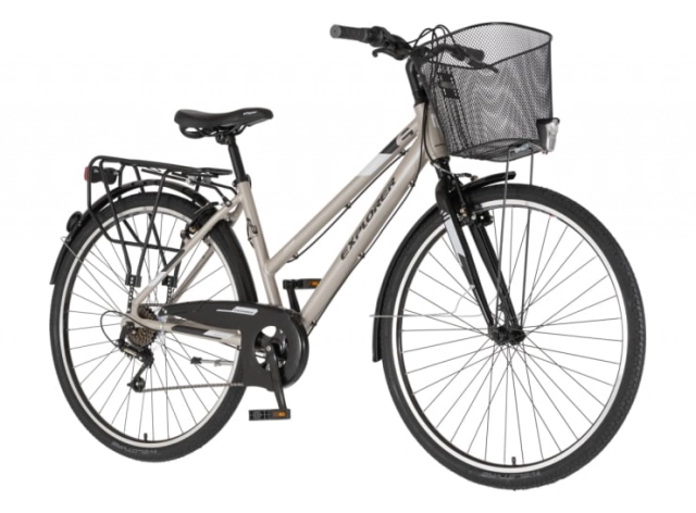 Bicikl tour explorer axys lady 28" alu 17" v-brake  6 brzina 155-178cm (s/m) sivi