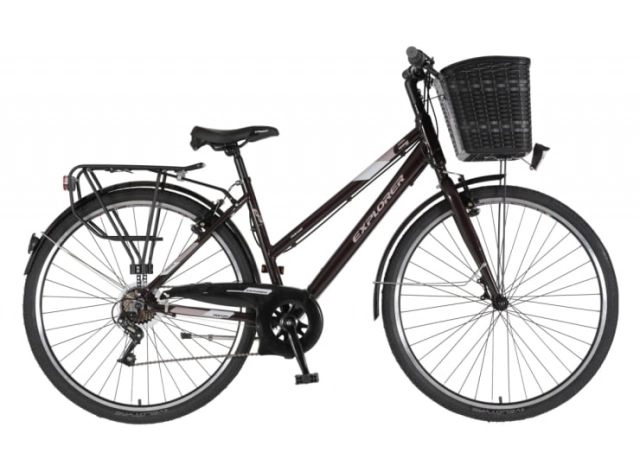 Bicikl tour explorer axys lady 28" alu 18" v-brake  6 brzina 155-178cm (s/m) braon crni second image