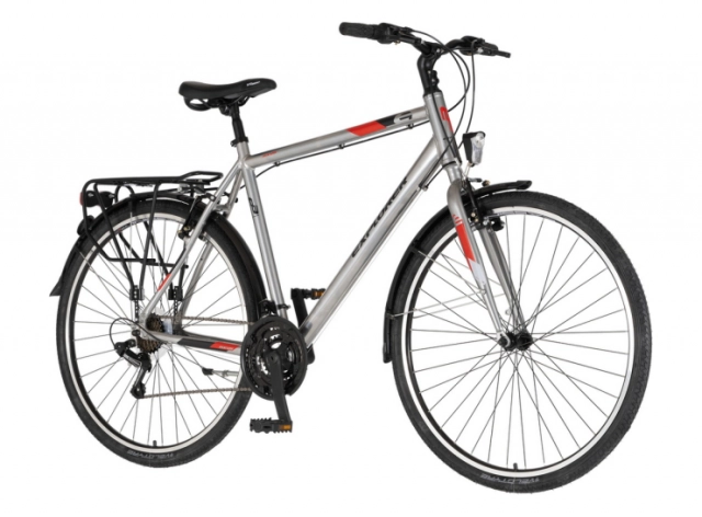 Bicikl tour explorer axys pro 28" alu 23" v-brake  18 brzina 175-193cm (xl) srebrni