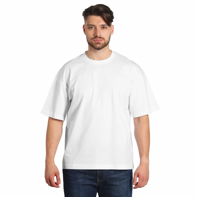 BIG T, široka majica od organskog pamuka, 220 g/m2, bela XXL