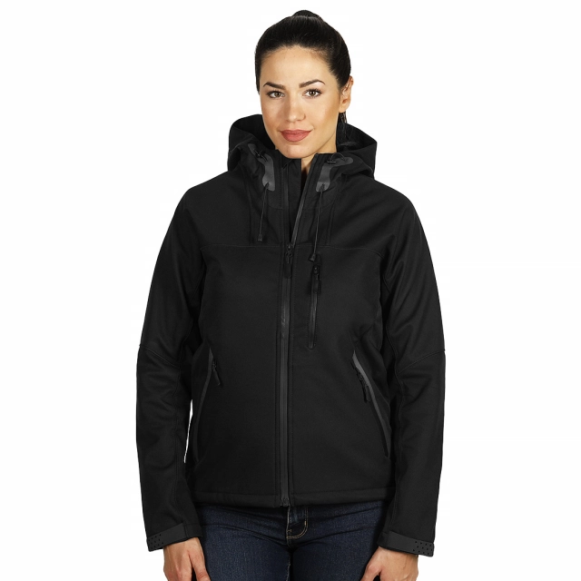 BLACK PEAK WOMEN, ženska softshell jakna sa kapuljačom, crna XL