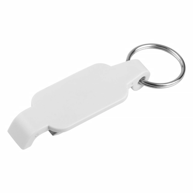 CLIPER, privezak za ključeve sa otvaračem za flaše, beli
