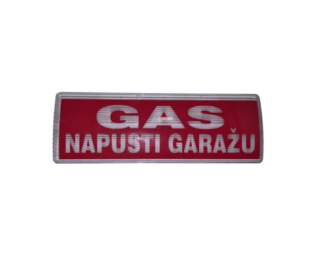 COFEM Svetleci panel Gas - jednostrani + nalepnica GAS NAPUSTI GARAŽU 