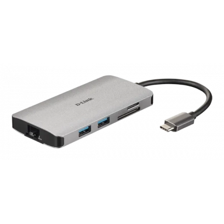 Docking D-Link DUB-M810 8in1 USB-C - HDMI/USB3.0x2/CR/PD/GLAN