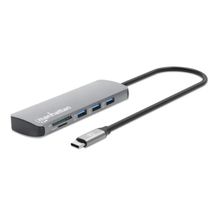Docking station Manhattan 190459 9in1 USB-C - 1xHDMI/5xUSB/LAN/CR/PD 100W