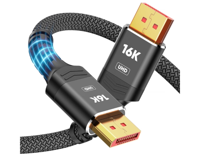 E-GREEN Kabl DisplayPort 2.1 M/M 16K/80Hz 2m, crni 