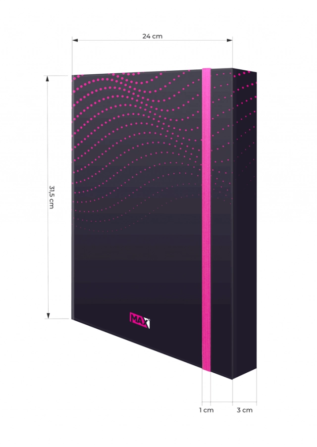 FASCIKLA SA GUMOM A4 3D BOX MAX PINK OP*