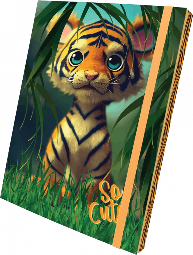 FASCIKLA SA GUMOM A4 3D BOX TIGER OP*