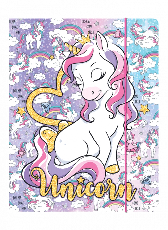 FASCIKLA SA GUMOM A4 UNICORN 600GR LUX OP*