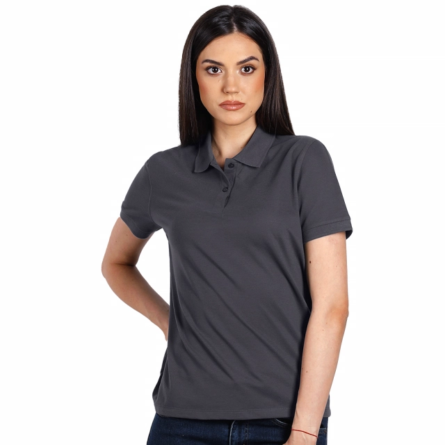 GO GREEN LADY, ženska polo majica, 180 g/m2, tamno siva M