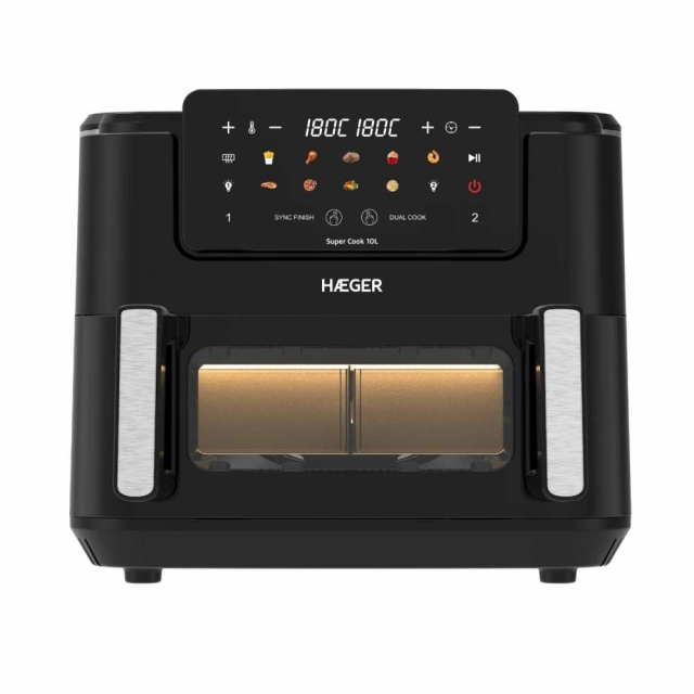HAEGER AF-D10.010B FRITEZA NA TOPAO VAZDUH DIGITALNA 10,5L  2 POSUDE