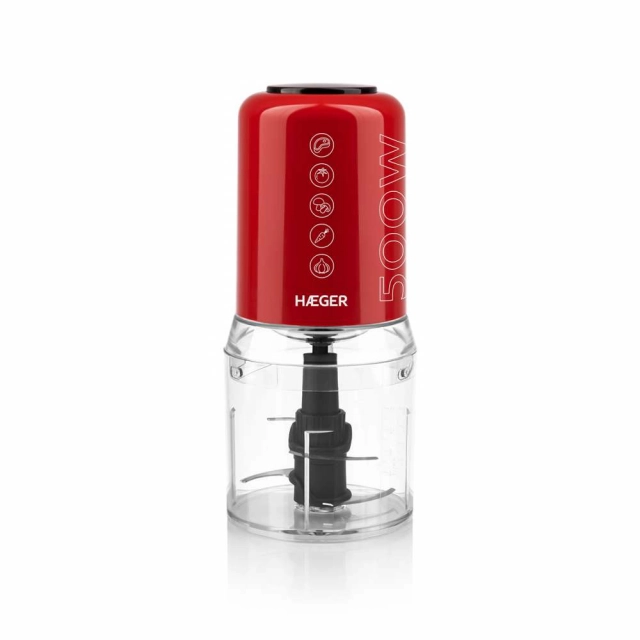 HAEGER CH-50W.009A SECKALICA 0,5L 500W 4 SEČIVA CRVENA