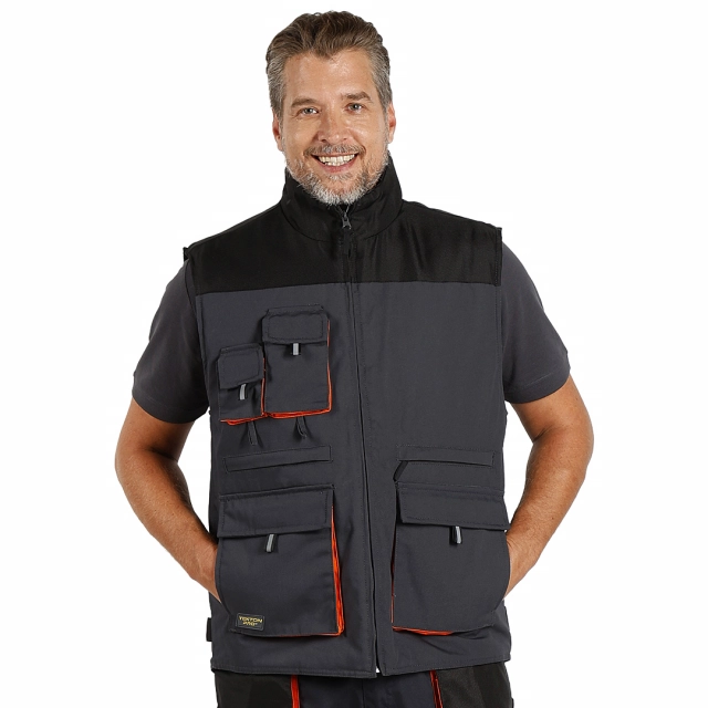 HAMMER VEST, radni prsluk, tamno sivi L