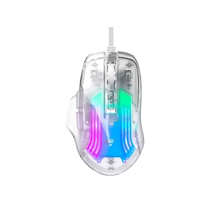 Havit USB miš MS1011SE transparent bela