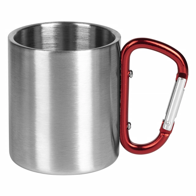 HIKE, metalna šolja, 200 ml, crvena