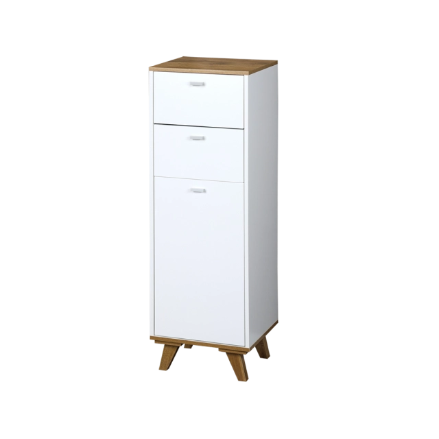 KESPER KSP15992 ORMARIĆ SA 2 LADICE I 1 VRATIMA 32X28X96 CM BELI LAK