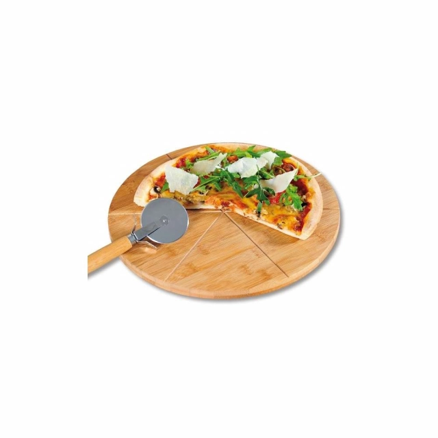 KESPER KSP58462 DASKA ZA PIZZU BAMBUS 32 CM SA TOČKIĆEM ZA SEČENJE