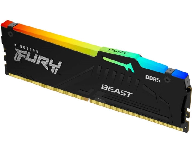 KINGSTON DIMM DDR5 16GB 5600MT/s KF556C40BBA-16 Fury Beast Black RGB XMP  second image