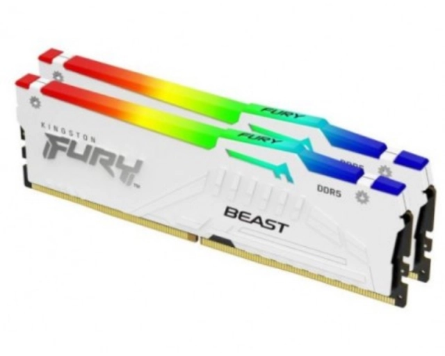 KINGSTON DIMM DDR5 32GB (2x16GB kit) 6000MT/s KF560C36BWE2AK2-32 FURY Beast RGB White EXPO 