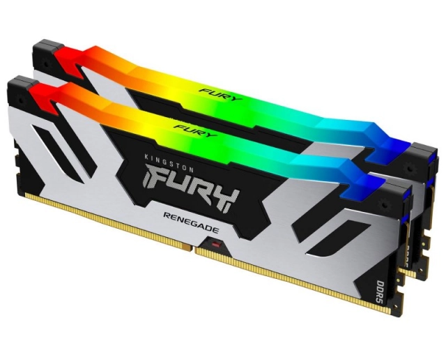 KINGSTON DIMM DDR5 32GB (2x16GB kit) 8000MT/s KF580C38RSAK2-32 FURY Renegade Silver RGB XMP 