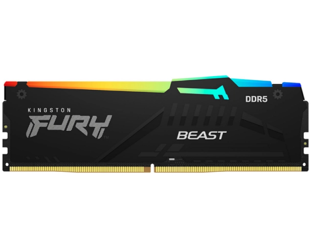 KINGSTON DIMM DDR5 32GB 6400MT/s KF564C32BBEA-32 FURY Beast Black RGB EXPO 