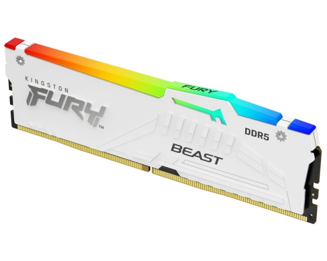 KINGSTON DIMM DDR5 64GB (2x32GB kit) 6000MT/s KF560C36BWEAK2-64 FURY Beast RGB White EXPO 