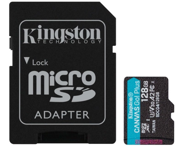 KINGSTON Memorijska kartica U3 V30 microSDXC 128GB Canvas Go Plus 200MB/s A2 + adapter SDCG4/128GB  second image