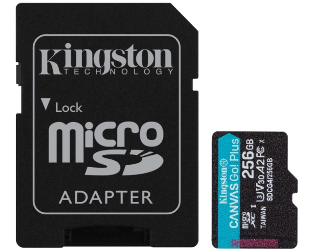 KINGSTON Memorijska kartica U3 V30 microSDXC 256GB Canvas Go Plus 200MB/s A2 + adapter SDCG4/256GB  second image