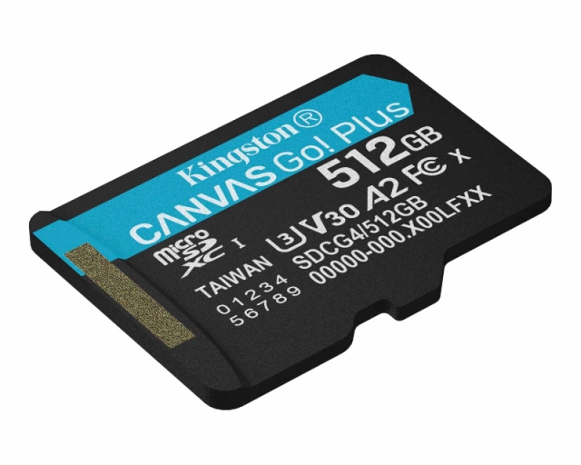 KINGSTON Memorijska kartica U3 V30 microSDXC 512GB Canvas Go Plus 200MB/s A2 SDCG4/512GBSP 