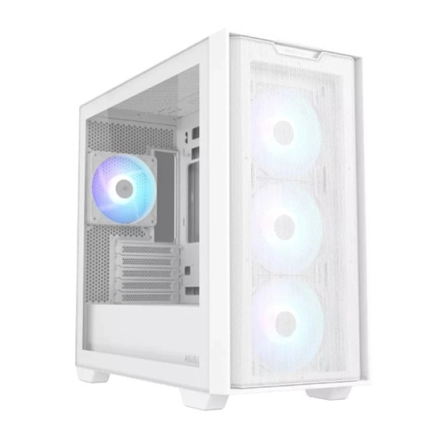 Kućište ASUS A21 PLUS TG ARGB/Micro-ATX/Mini-ITX/bez napajanja/bela