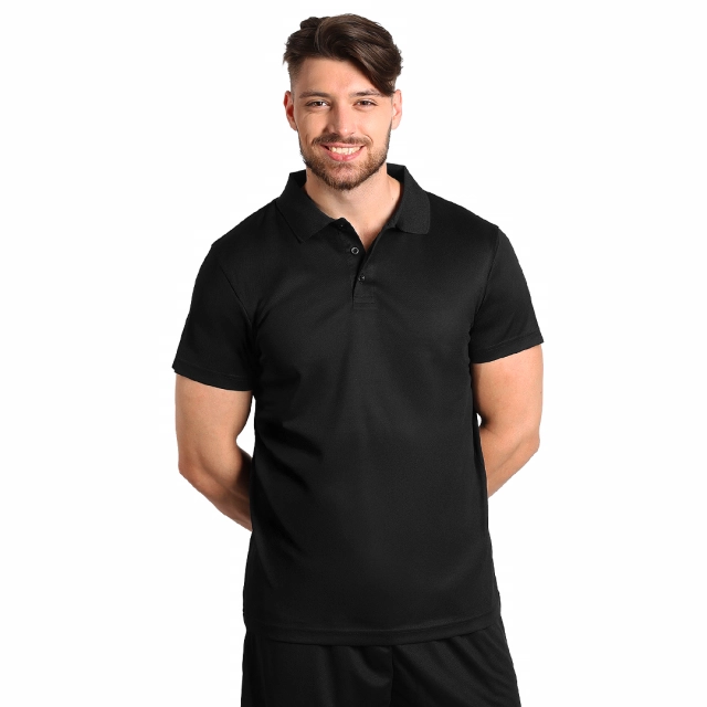 LACROSS, sportska polo majica, 130 g/m2, crna 3XL