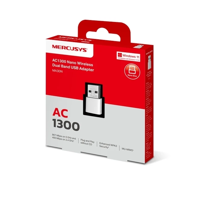 LAN MK Mercusys MA30N USB WiFi AC1300 Nano second image