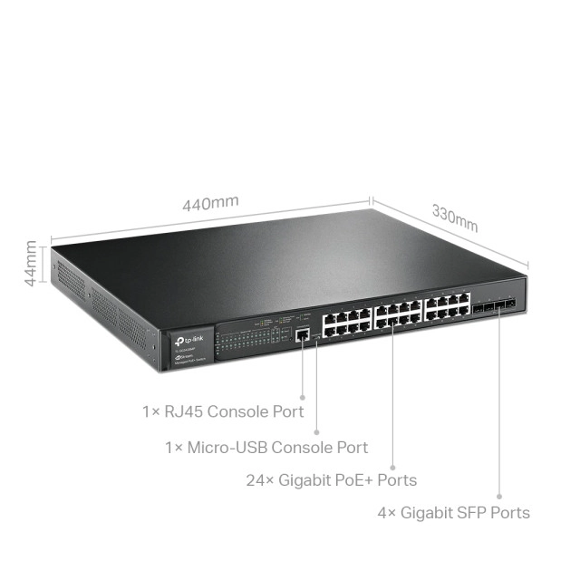 LAN Switch TP-LINK TL-SG3428MP PoE+ L3-lite/24-port/ 4xSFP second image