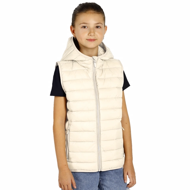 LIBERTY HOOD VEST KID, dečji prsluk sa kapuljačom, krem-beli 12
